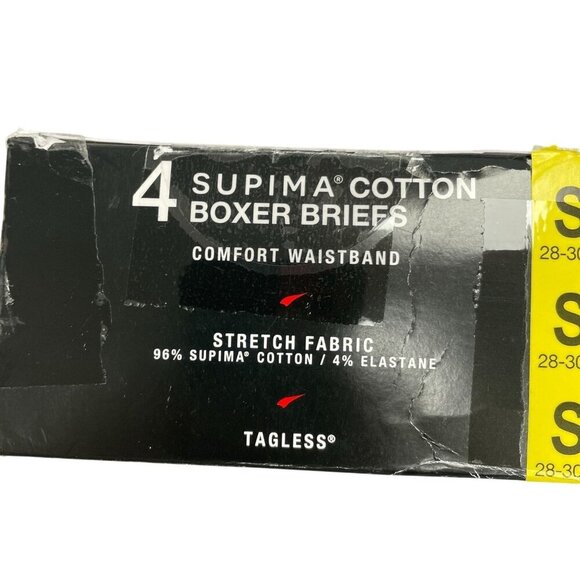 NEW Kirkland Signature Men's S Supima Cotton Boxer Briefs 4-Pack - Picture 2 of 5